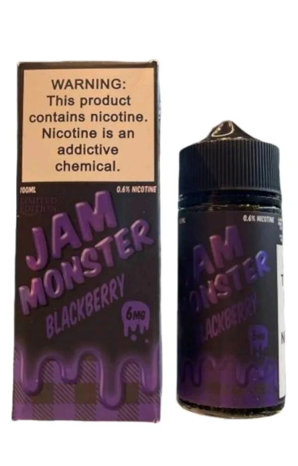 Líquido Jam Monster 100ml E-Juice 6mg Blackberry