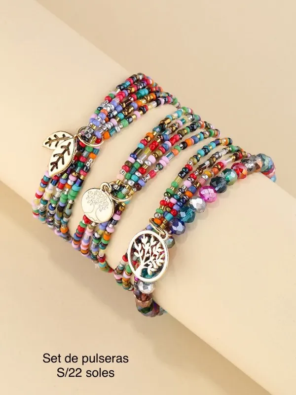 Set de pulseras multicolor 
