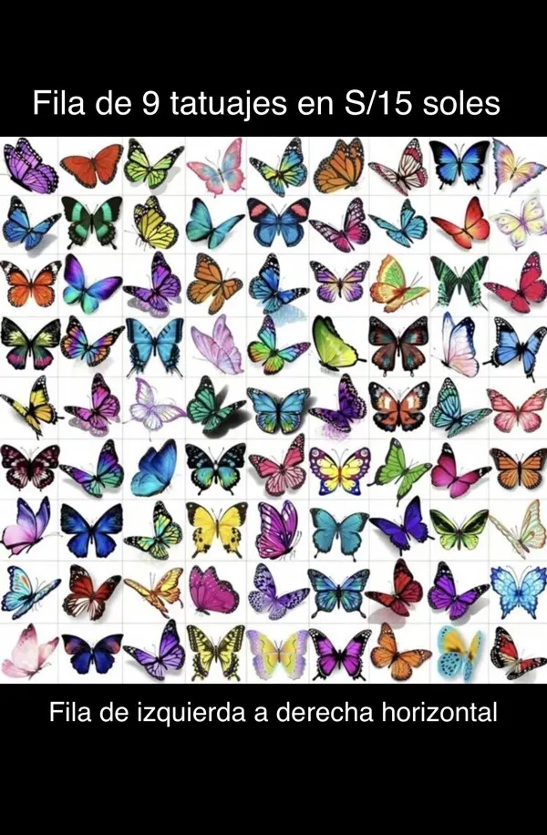 Tatuajes mariposa de colores 