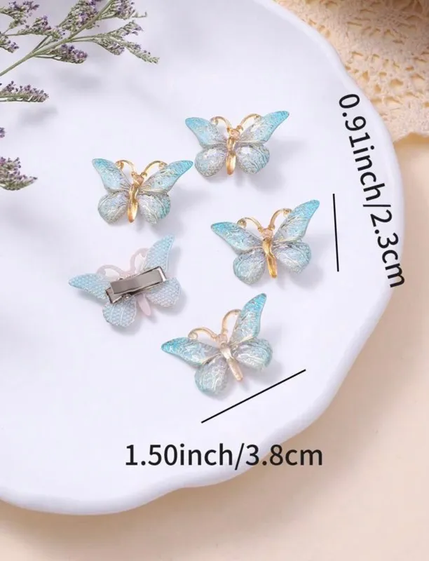 set x5 ganchos mariposa 