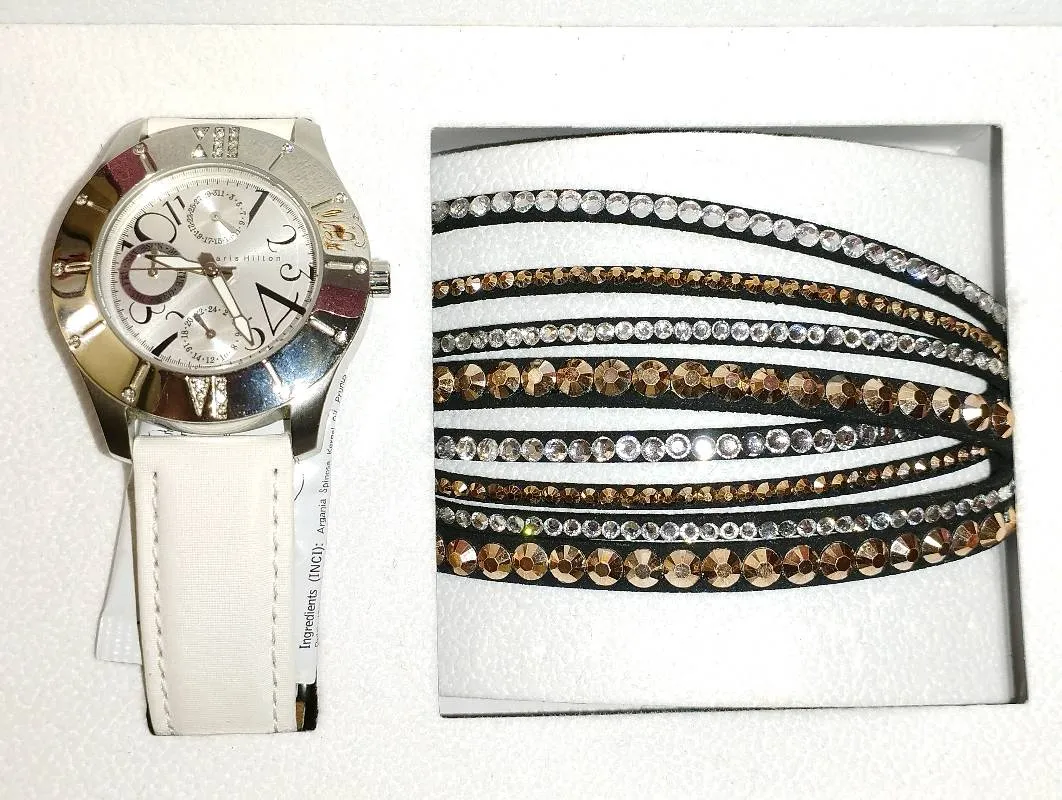 PARIS HILTON reloj Manilla blanca con pulsera
