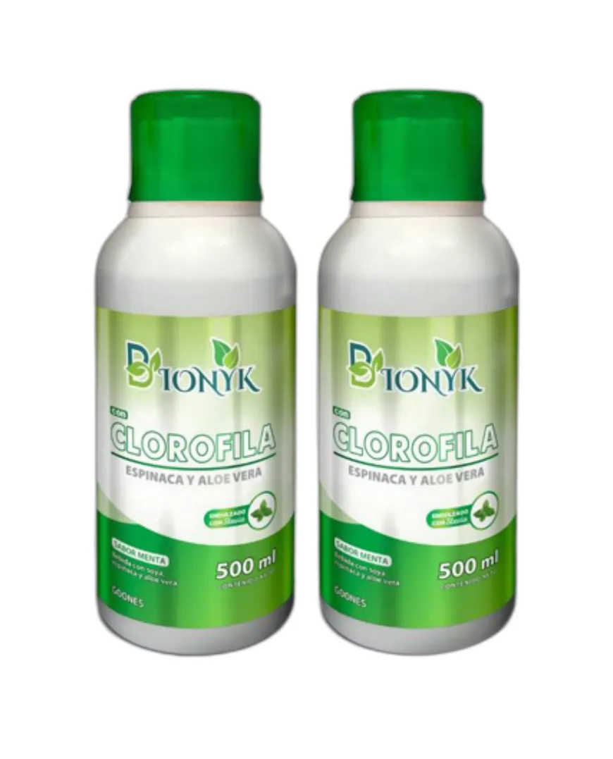 Bebida de Clorofila con Espinaca y Aloe Vera x 500 ml (Pack x 2)