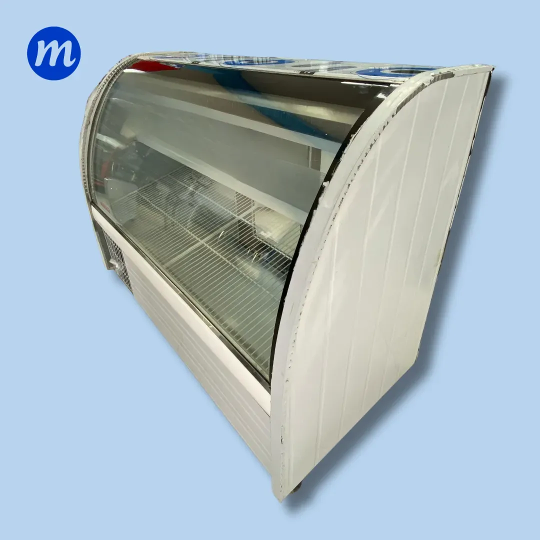 MOSTRADOR CHARCUTERO CURVO 5PIES 1,50MT 1/4HP A/C 110V BLANCO WENCOLD