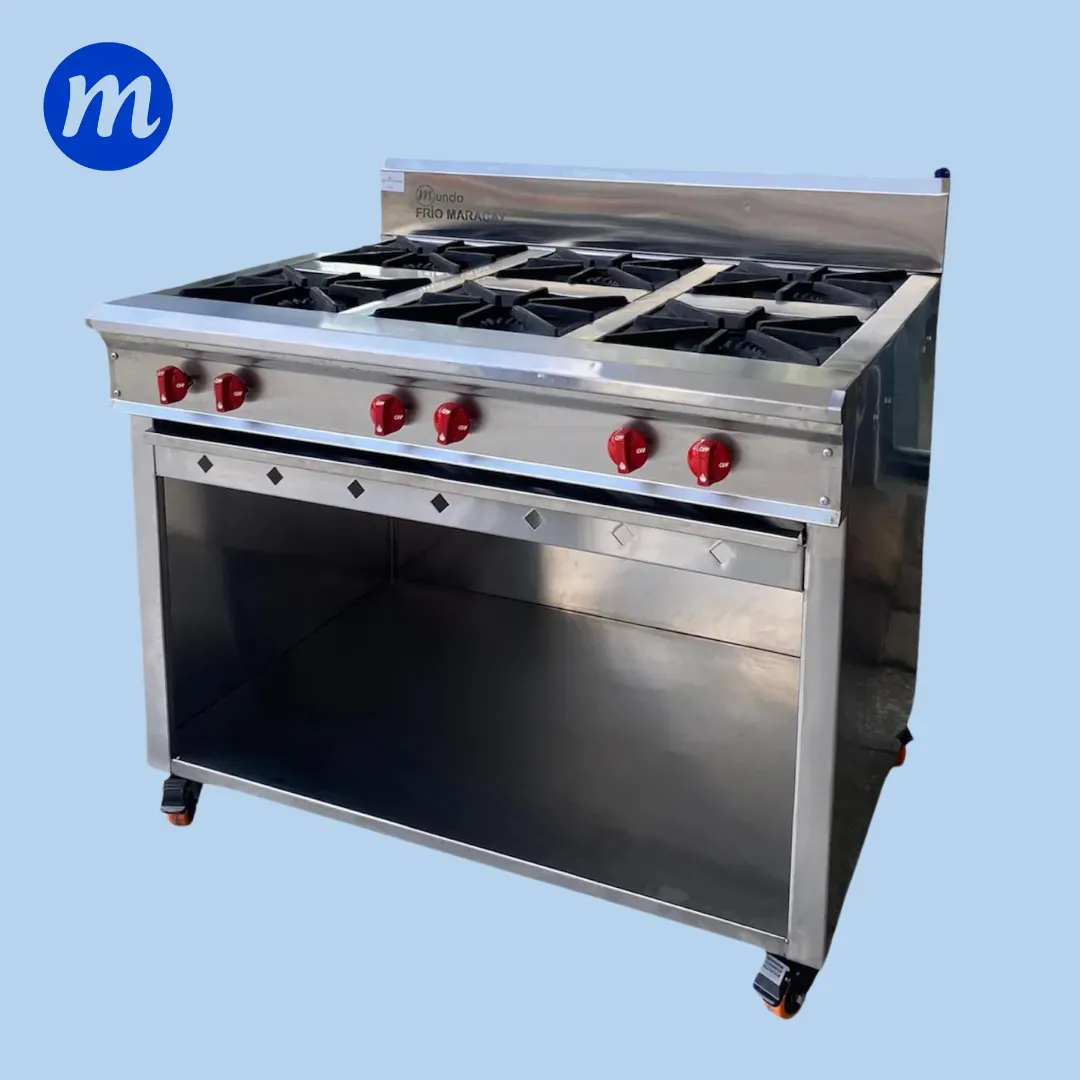 COCINA 6 HORNILLAS CON GABINETE EN A/I MF