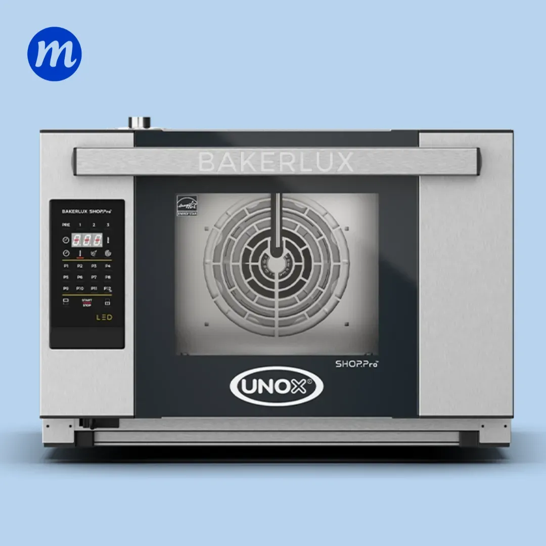 HORNO DE CONVECCION STEFANIA LED ELEC. 220V 3 BANDEJAS 46x33CM UNOX