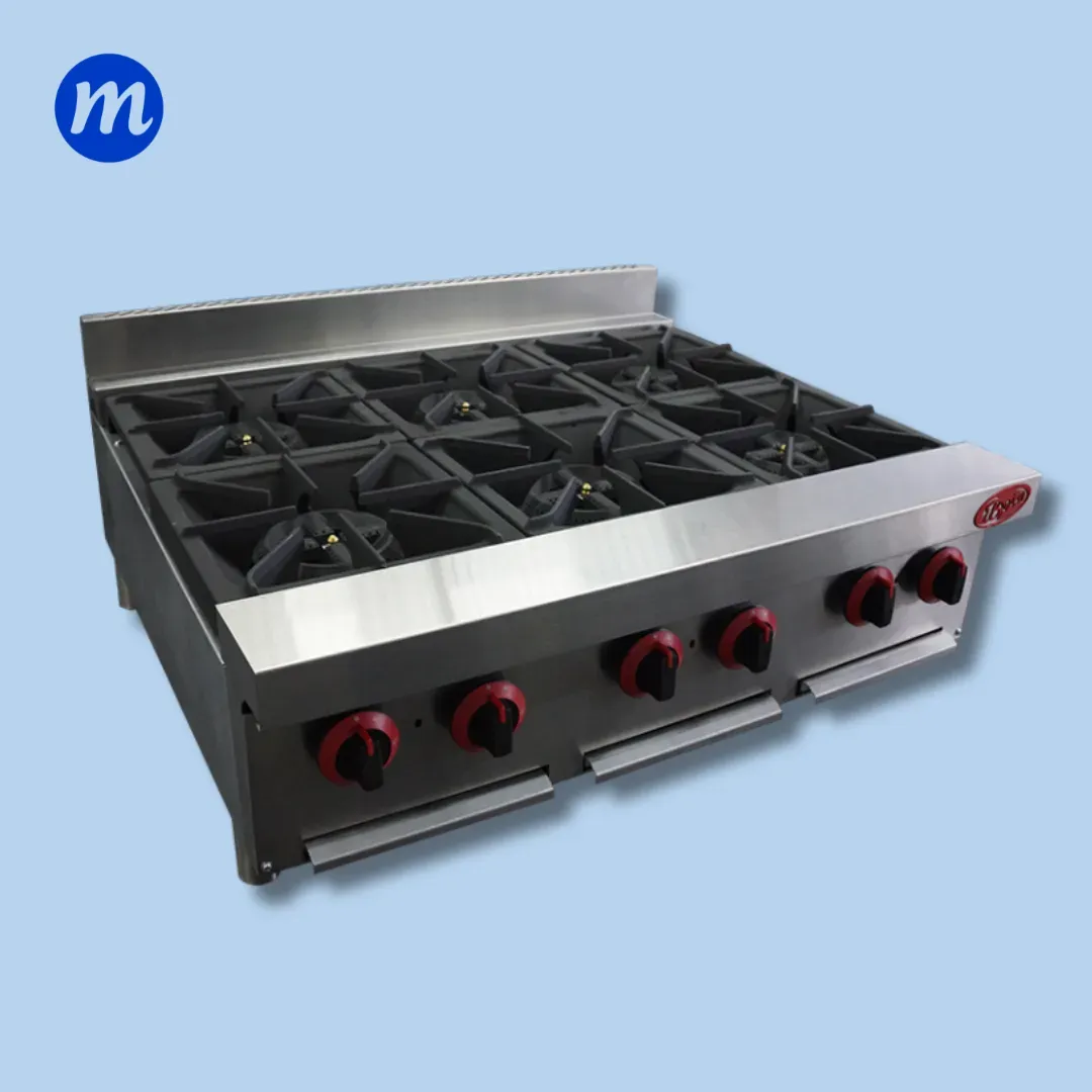 COCINA 6 HORNILLAS CON BASE BOIA