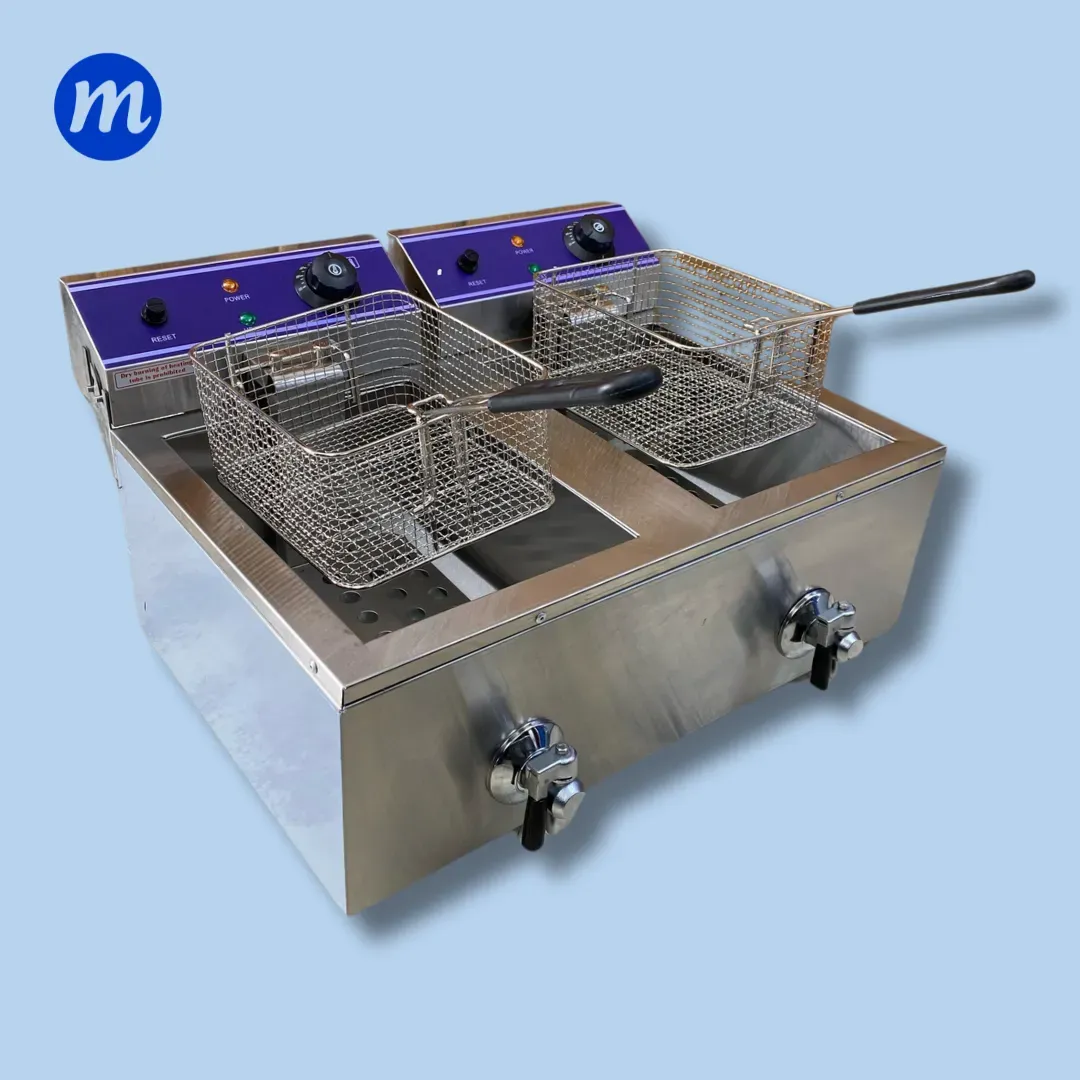 FREIDORA DE MESA 2 CESTAS 6 + 6 LITROS ELECTRICA 220V DZL-20L