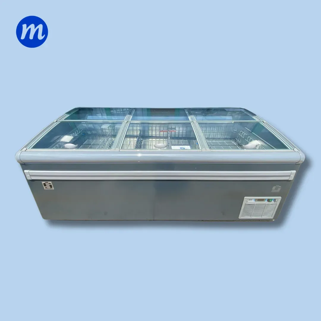 CONGELADOR ISLA 3 TAPAS DE VIDRIO 1,92MT 685LT 110V SENZANI