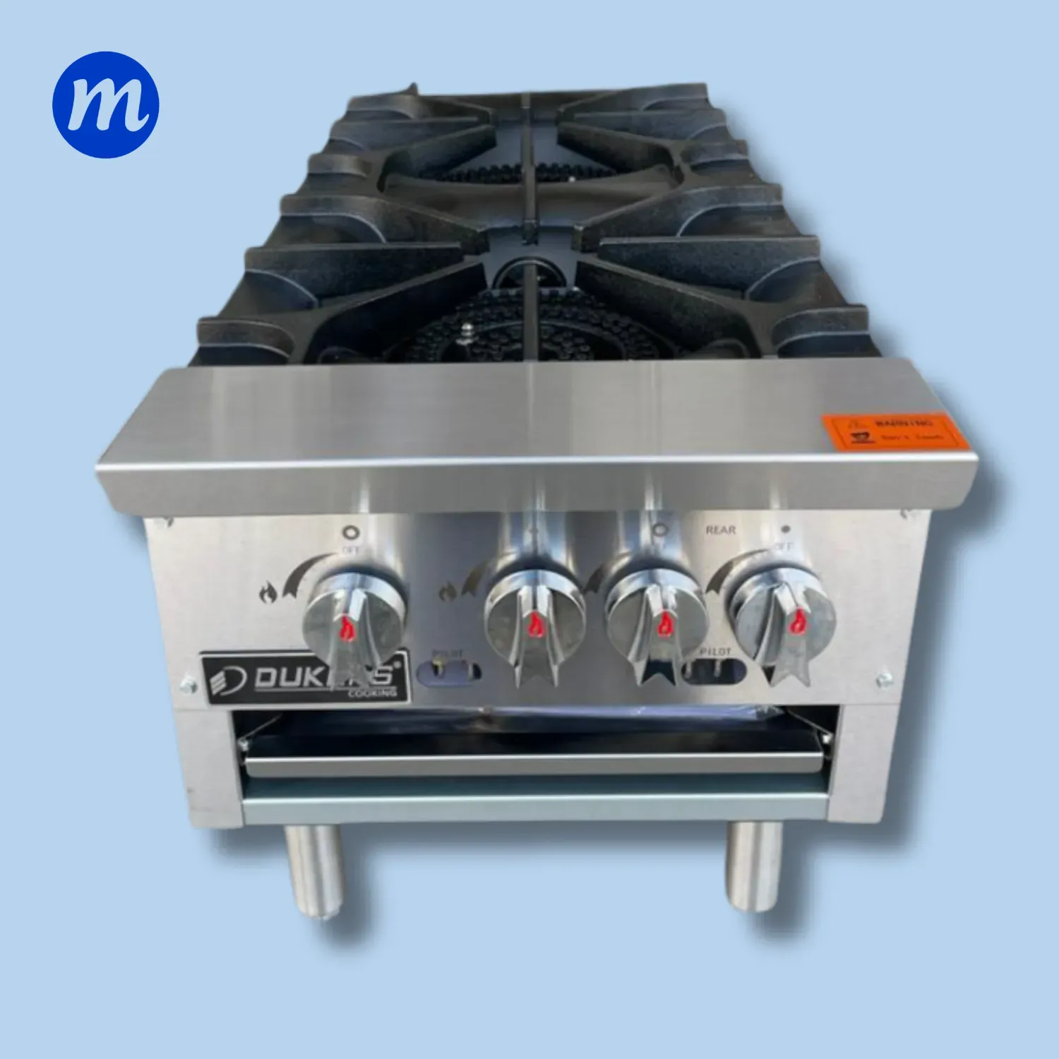 FOGON REVERVERO 2 QUEMADORES 160.000 BTU DUKERS