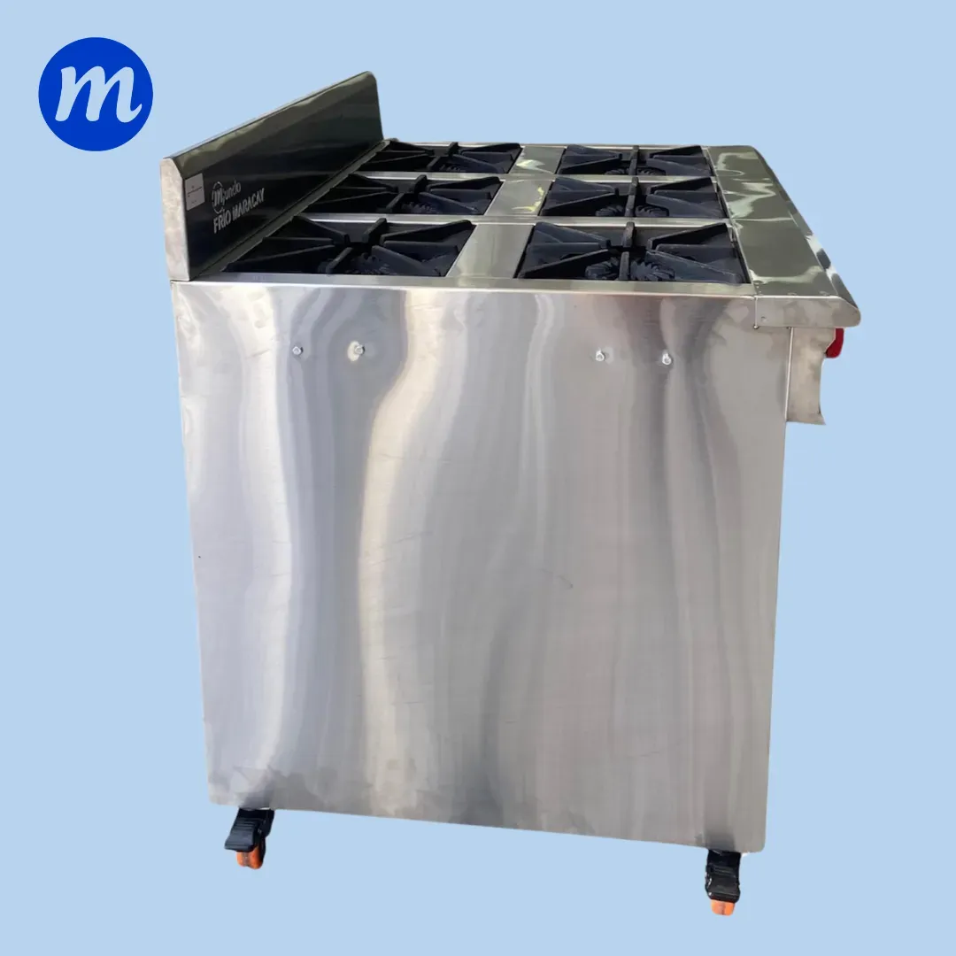 COCINA 6 HORNILLAS CON GABINETE EN A/I MF