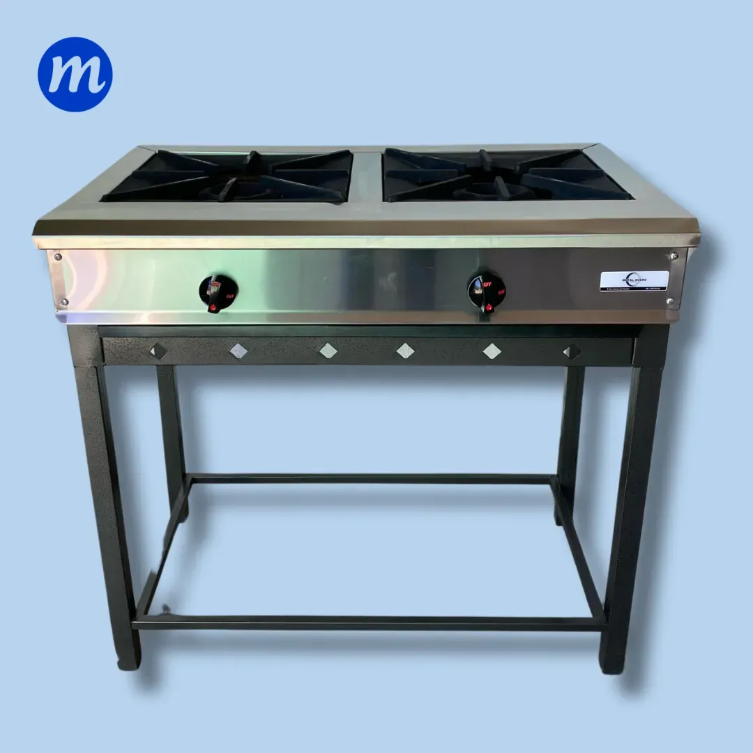 COCINA 2 HORNILLAS EN HIERRO LINEAL QUEMADOR Q30 METAL ACERO