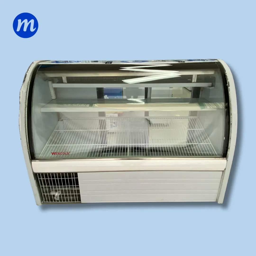 MOSTRADOR CHARCUTERO CURVO 5PIES 1,50MT 1/4HP A/C 110V BLANCO WENCOLD