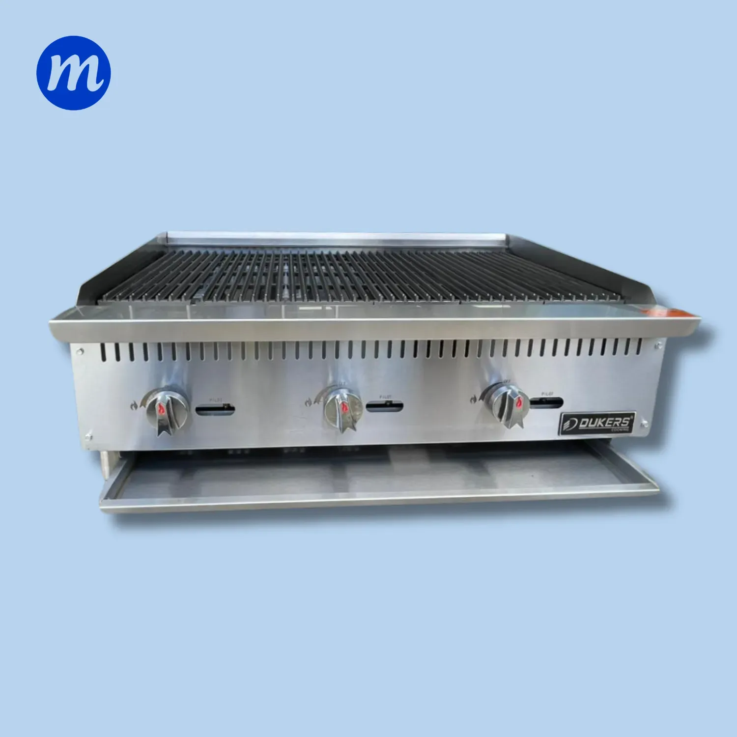 PARRILLERA GRELL 36" A GAS 3 QUEMADORES DUKERS