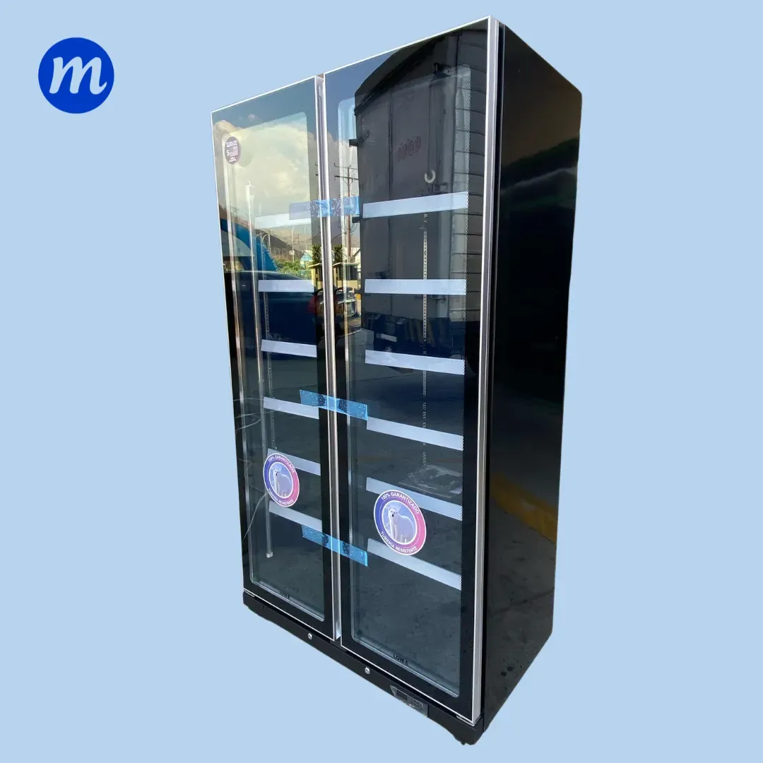 VITRINA 2 PUERTAS BATIENTES 710L UNIDAD 1/3 HP 110V 2PV-780N NEGRA