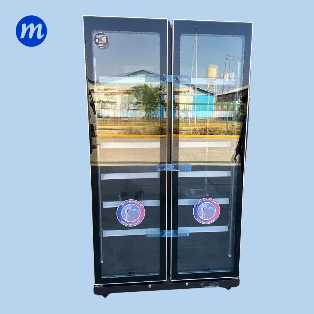 VITRINA 2 PUERTAS BATIENTES 710L UNIDAD 1/3 HP 110V 2PV-780N NEGRA