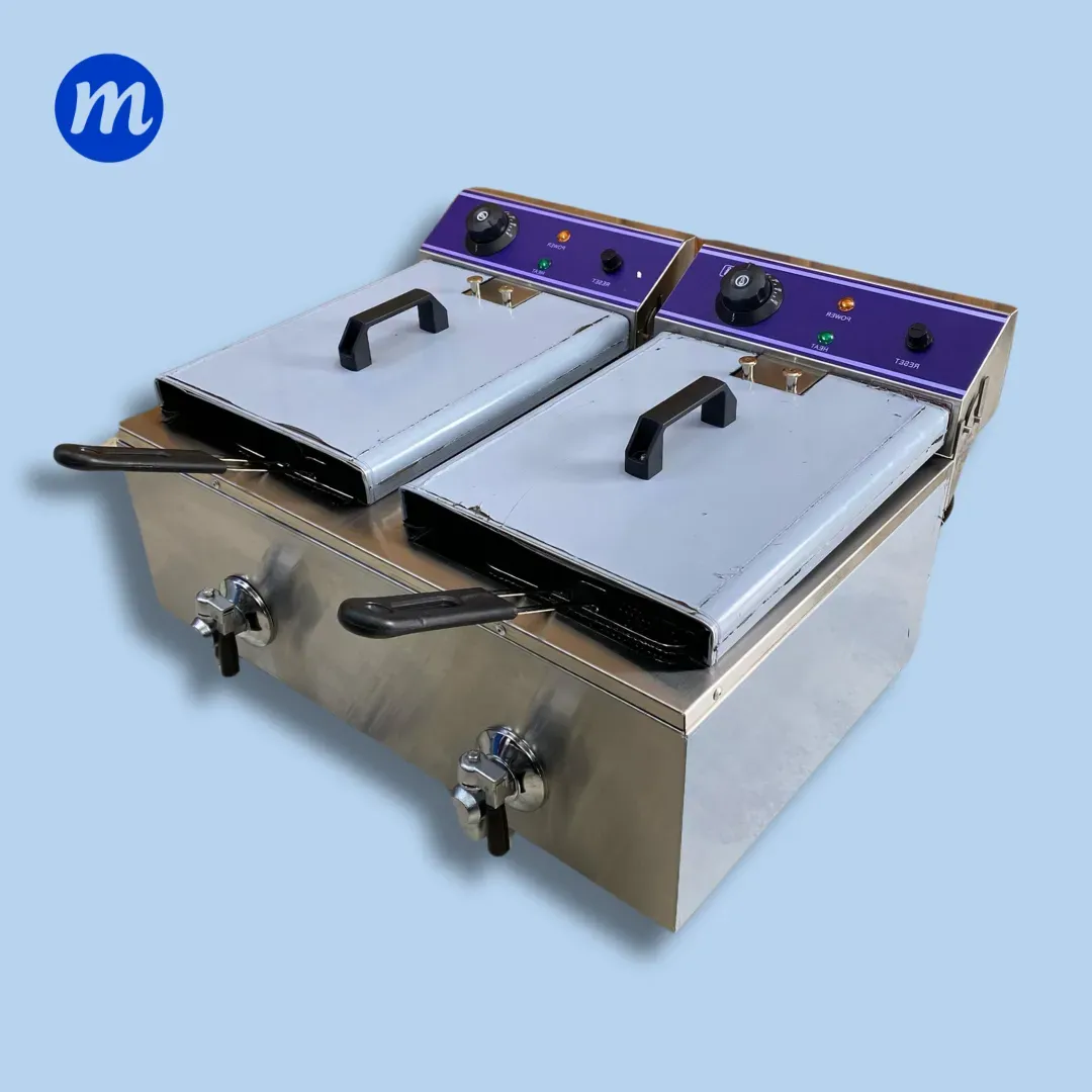 FREIDORA DE MESA 2 CESTAS 6 + 6 LITROS ELECTRICA 220V DZL-20L