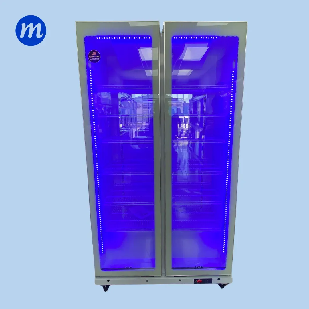 VITRINA 2 PUERTAS BATIENTES 710L UNIDAD 1/3 HP 110V 2P-715LB BLANCA