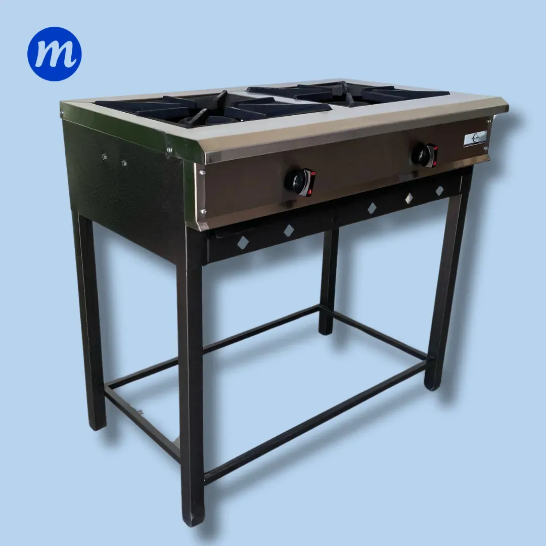 COCINA 2 HORNILLAS EN HIERRO LINEAL QUEMADOR Q30 METAL ACERO