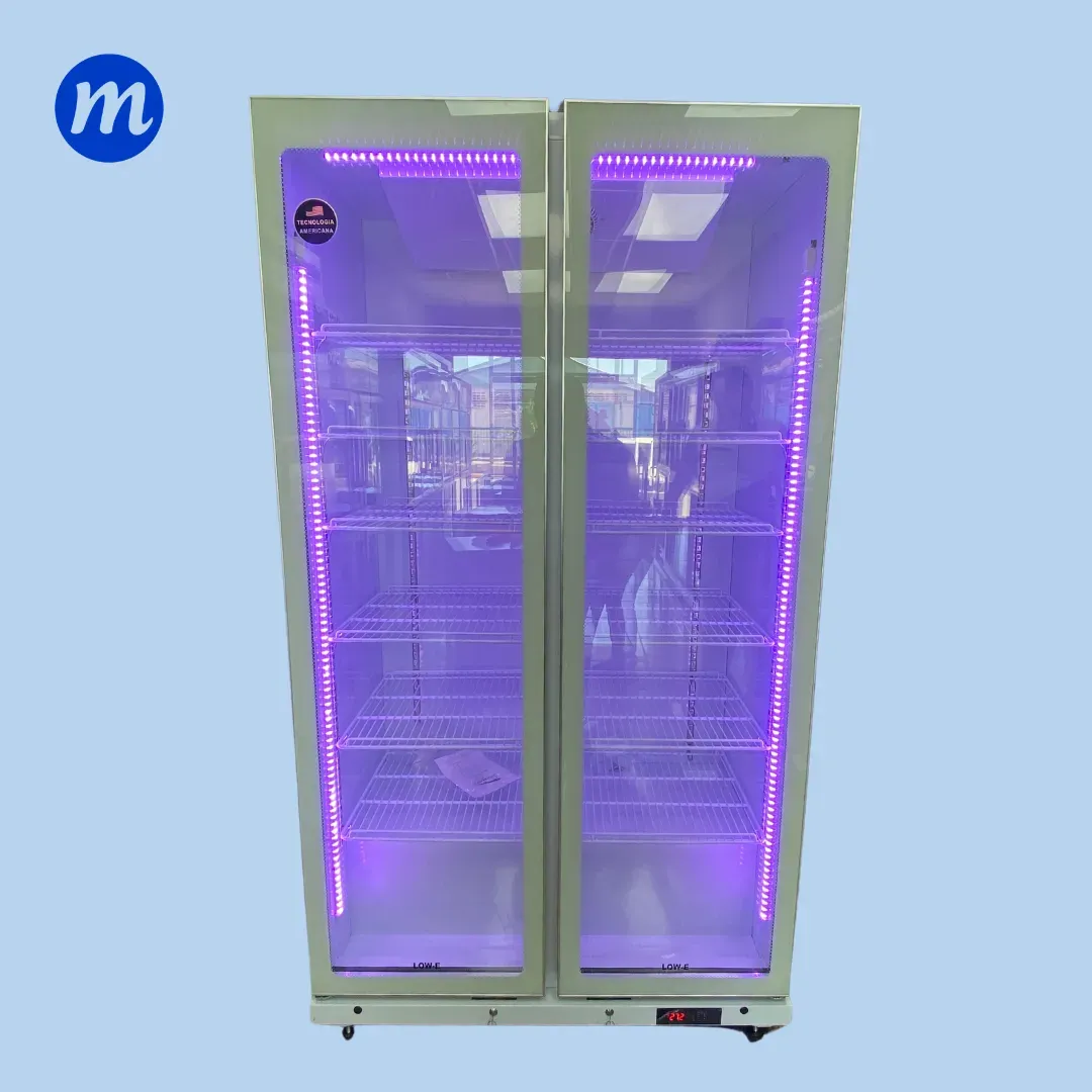 VITRINA 2 PUERTAS BATIENTES 710L UNIDAD 1/3 HP 110V 2P-715LB BLANCA