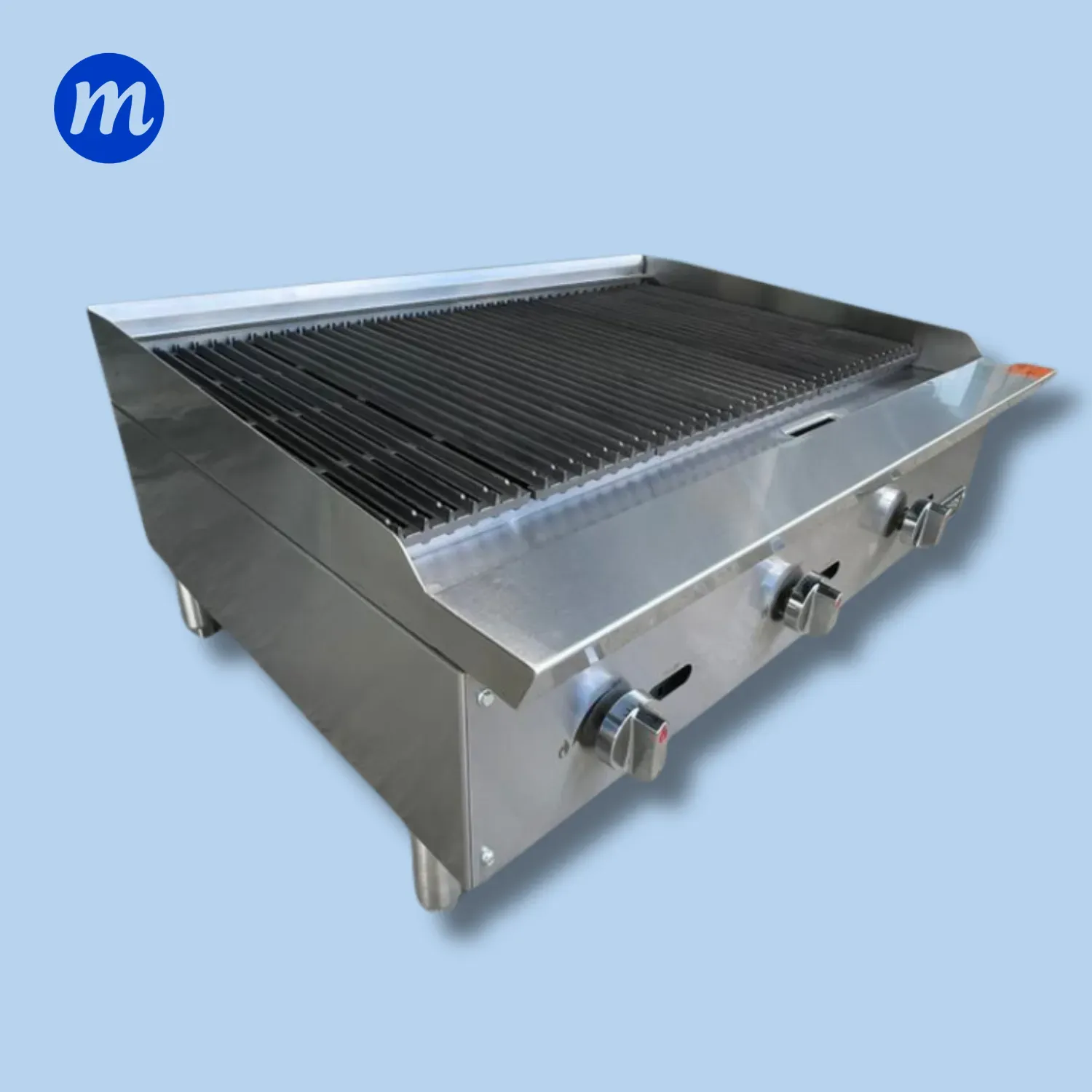 PARRILLERA GRELL 36" A GAS 3 QUEMADORES DUKERS