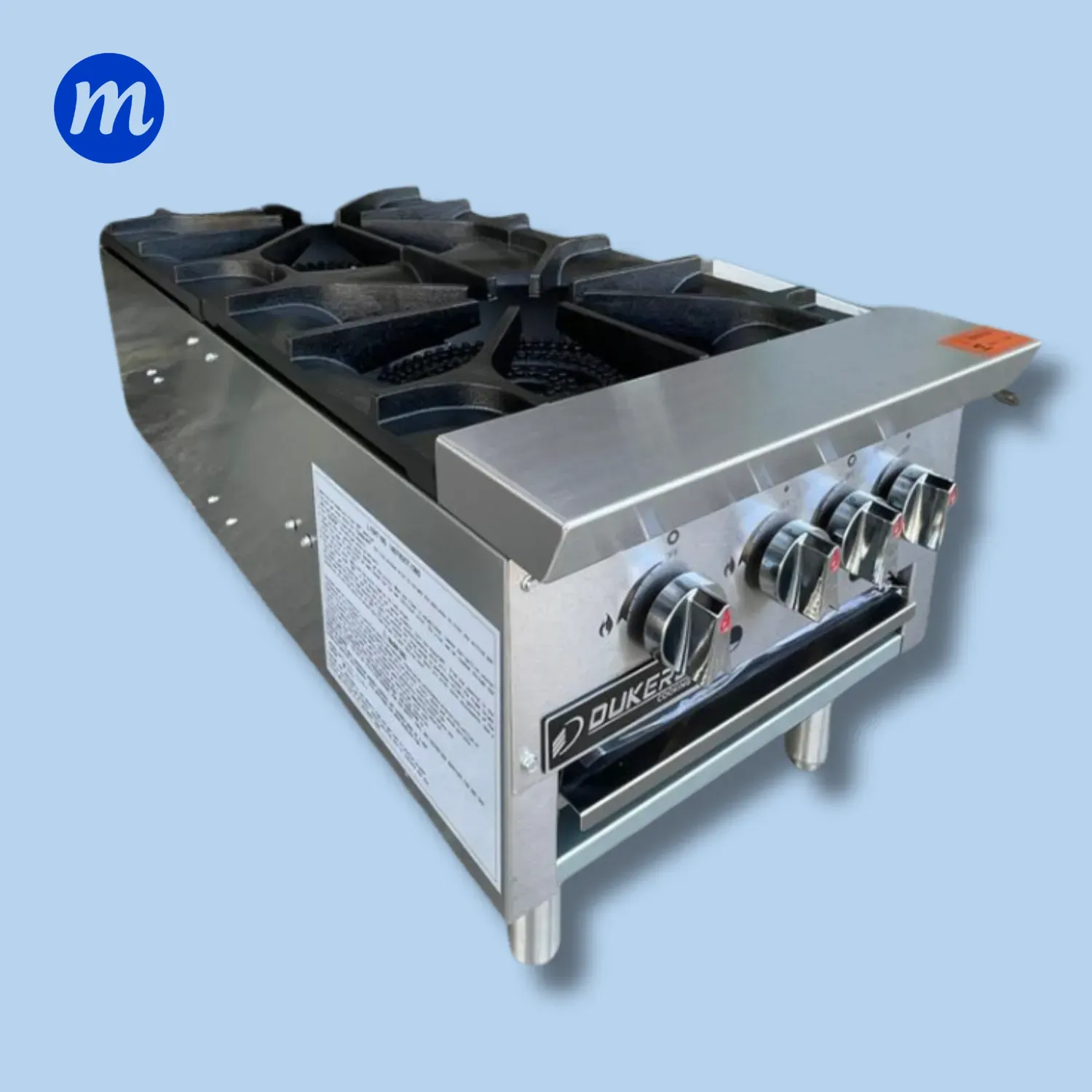 FOGON REVERVERO 2 QUEMADORES 160.000 BTU DUKERS