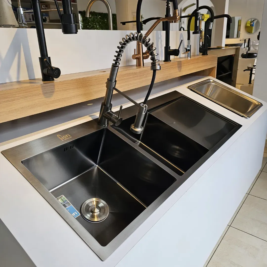 CMB0106 COMBO FREGADERO FIORI 120X50 + GRIF MARSILIANA GUM METAL (GPL0192+GPL0780)