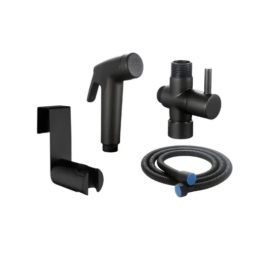 GPL0791 YETKA DUCHA TELEFONO P/HIGIENE 7/16 C/LLAVE DIVISORIA 3 VIAS - NEGRO MATE (BLACK)
