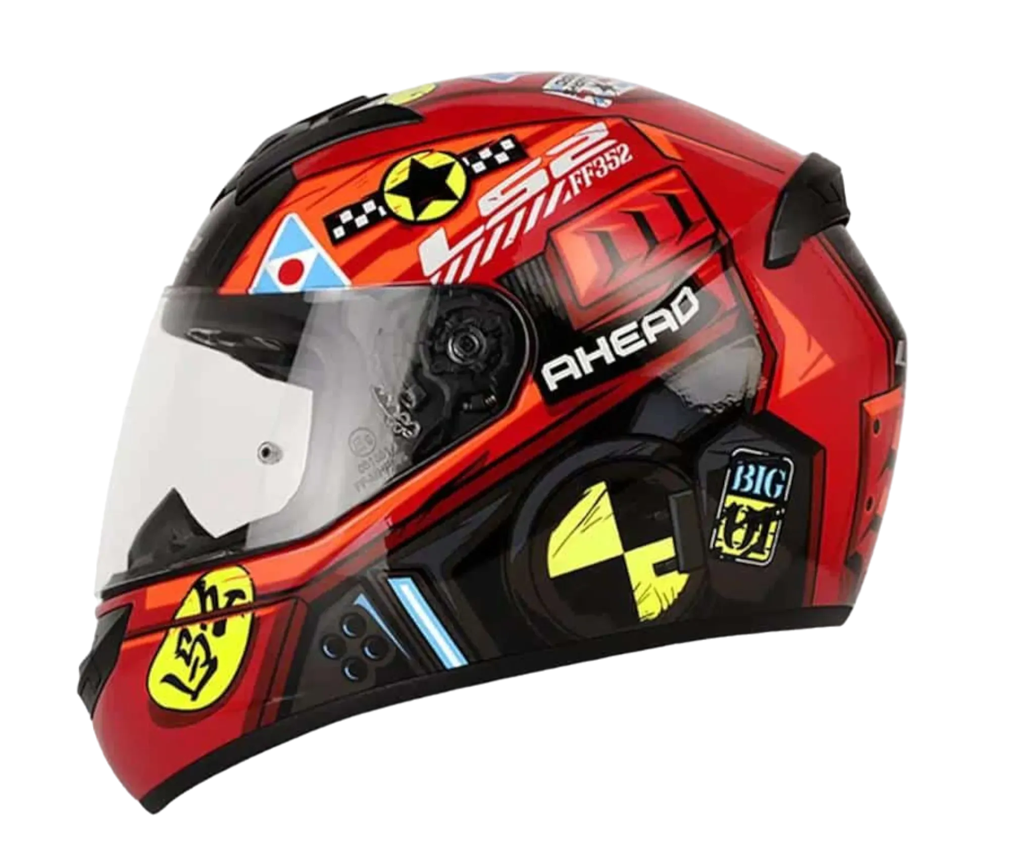 CASCO INTEGRAL LS2 FF352 ROOKIE BIG ONE RED