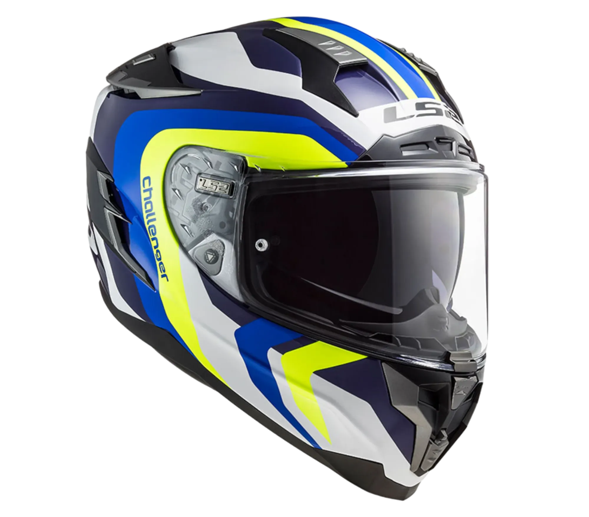 CASCO INTEGRAL LS2 FF327 CHALLENGER GALACTIC GL.WHITE YEL.BLUE