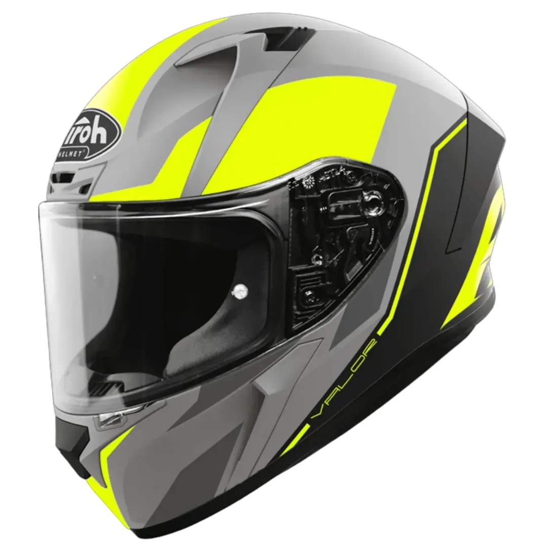 CASCO INTEGRAL AIROH VALOR WINGS YELLOW MATT