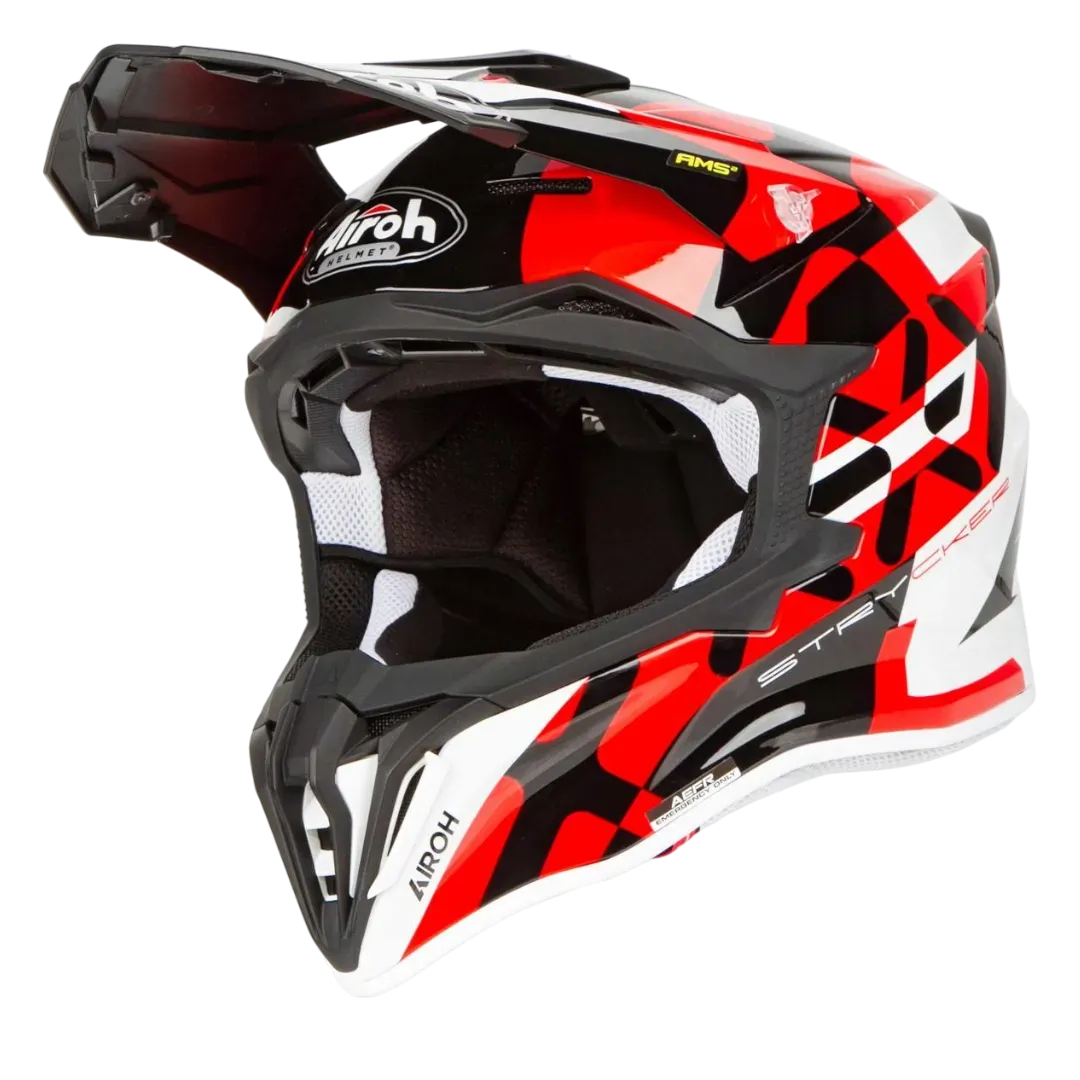 CASCO CROSS-ENDURO AIROH STRYCKER XXX RED GLOSS