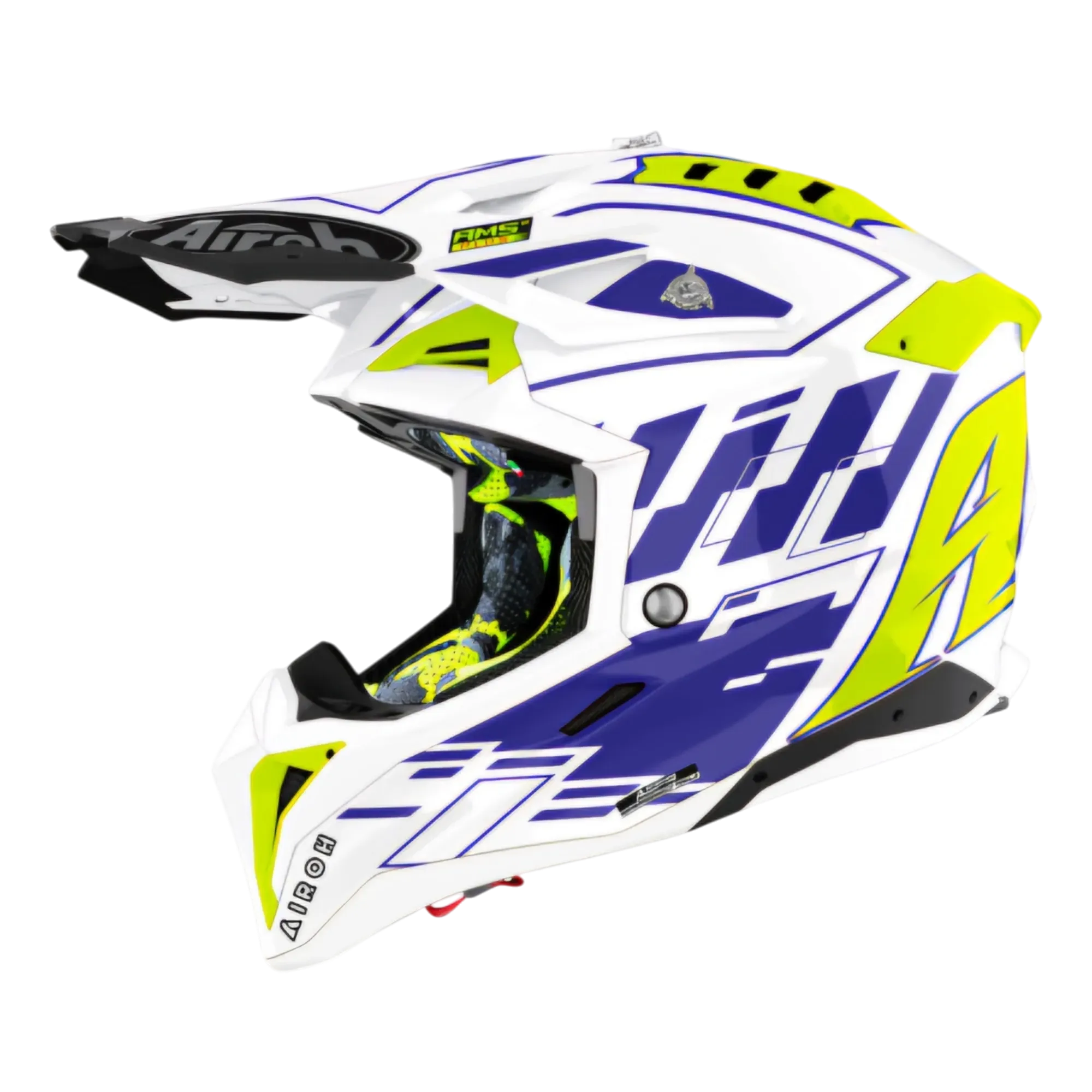 CASCO CROSS-ENDURO AIROH AVIATOR 3 RAMPAGE BLUE GLOSS