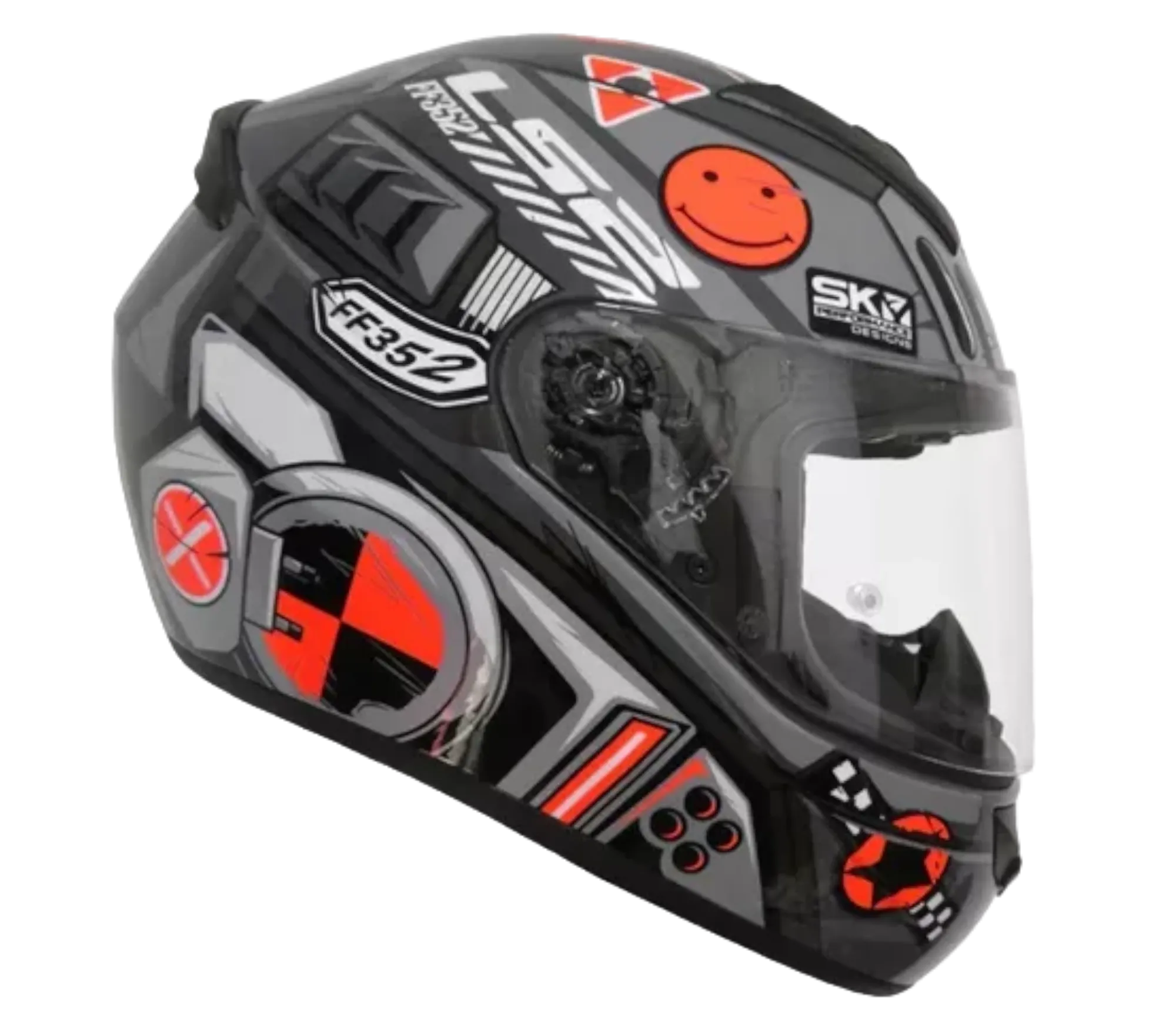 CASCO INTEGRAL LS2 FF352 ROOKIE BIG ONE GRAY HI VIZ ORANGE