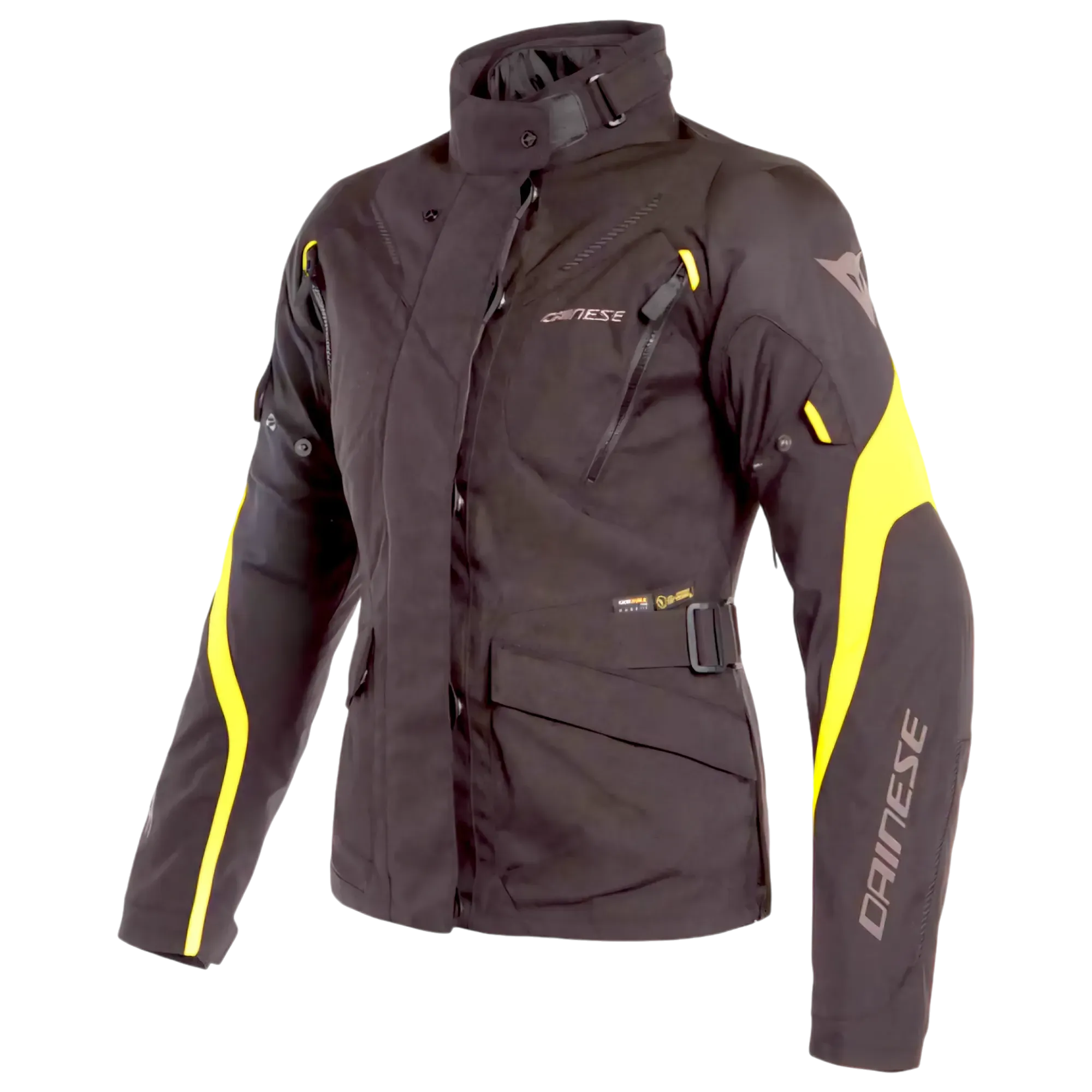 CHOMPA DAINESE TEMPEST 2 D-DRY BLACK BLACK FLUO YELLOW