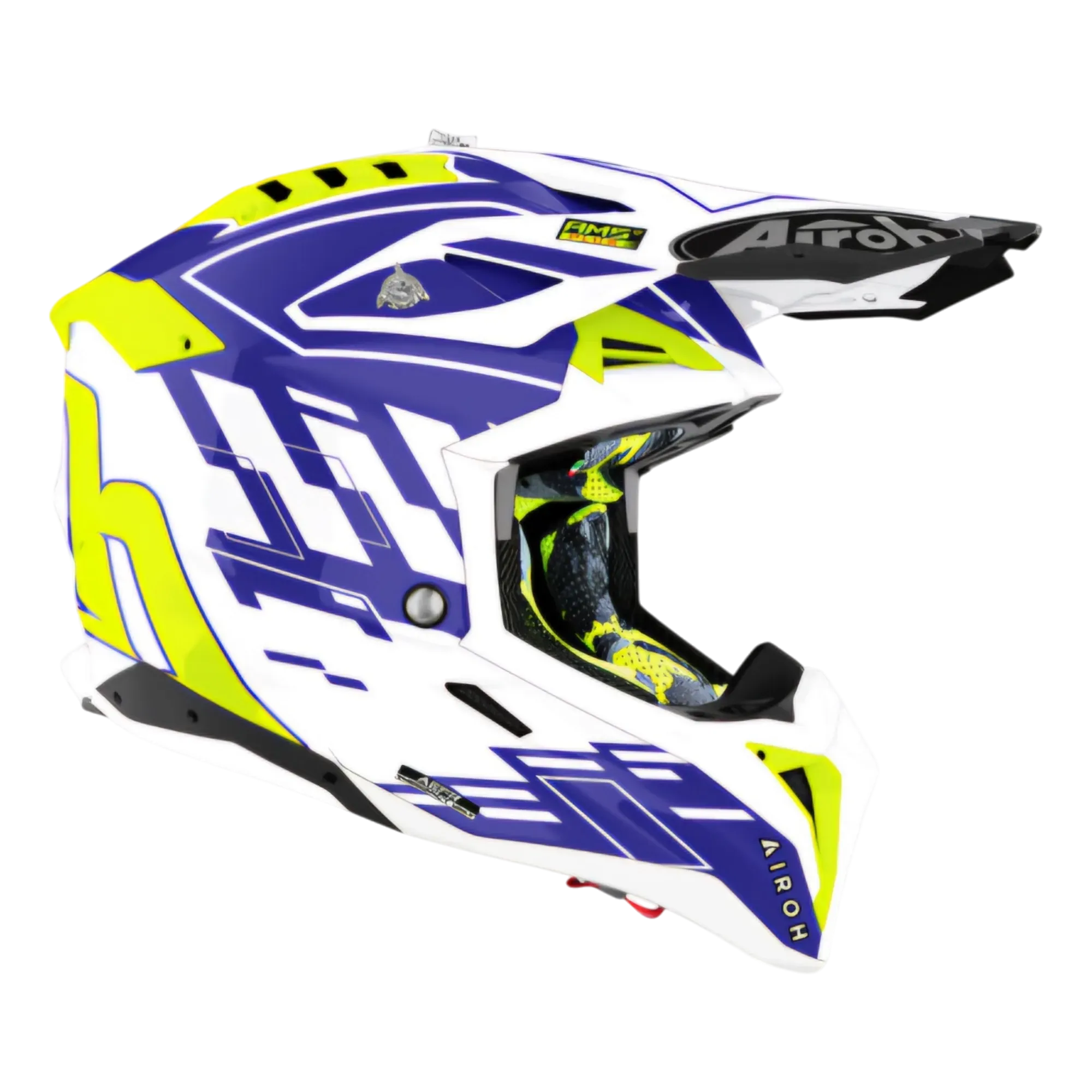 CASCO CROSS-ENDURO AIROH AVIATOR 3 RAMPAGE BLUE GLOSS
