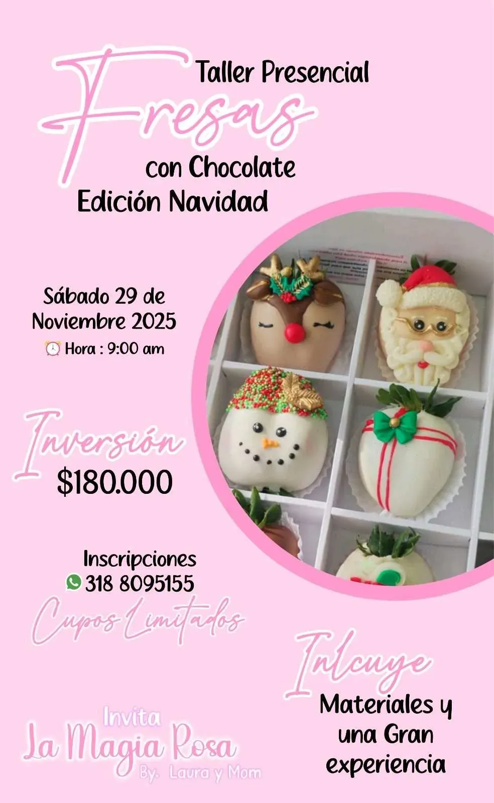 Taller Fresas Navideñas