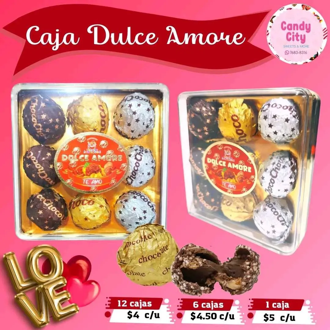 Caja Dulce Amore (9 chocolates)