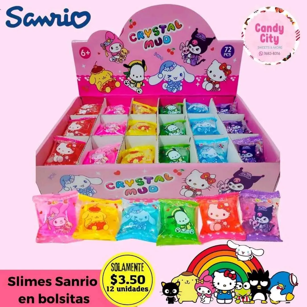 Slime Sanrio en Bolsitas (12 piezas)