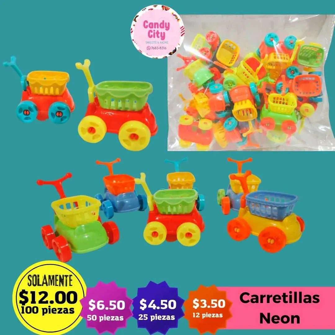 Carretilla de Super color Neon (100 piezas)