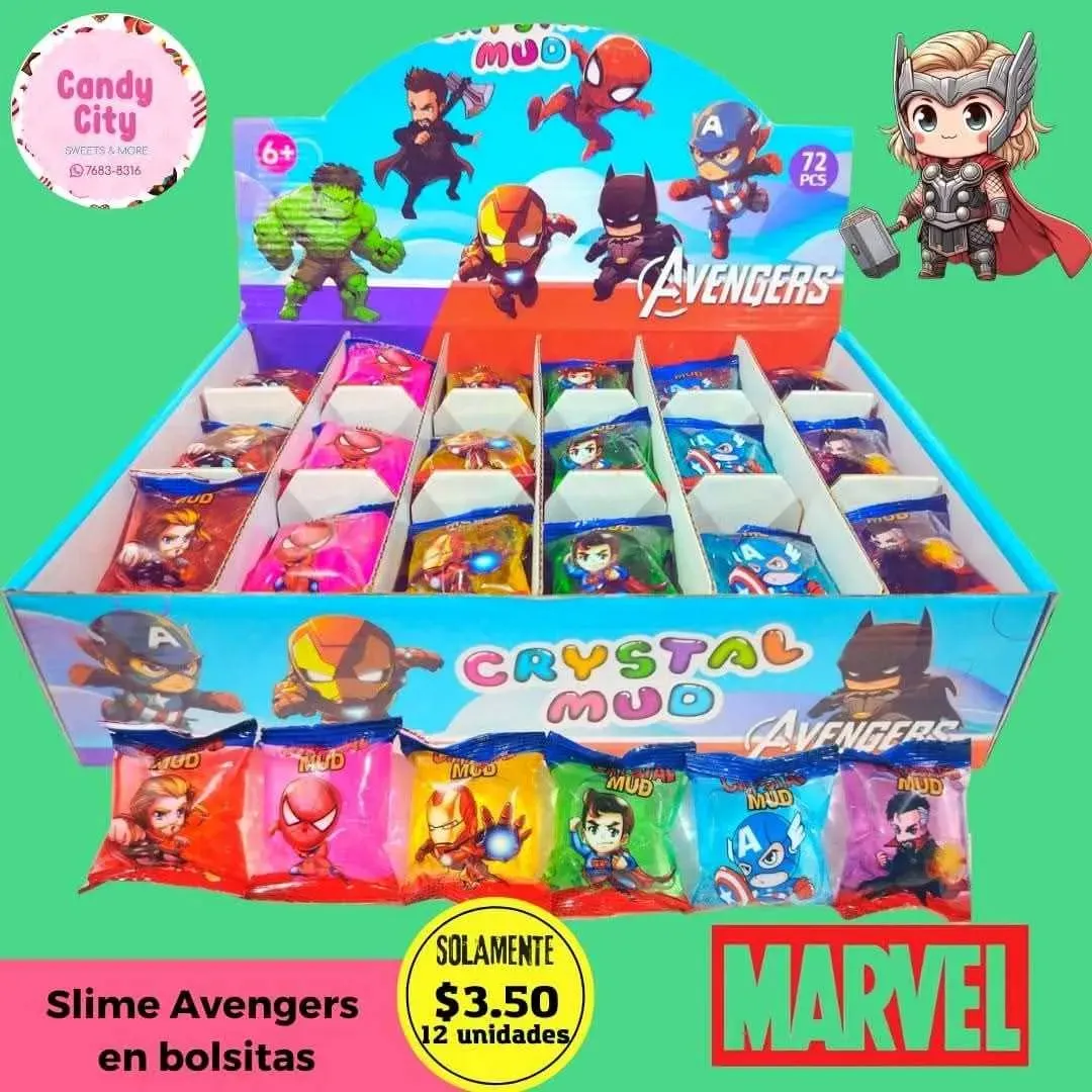 Slime Avengers en Bolsitas (12 piezas)