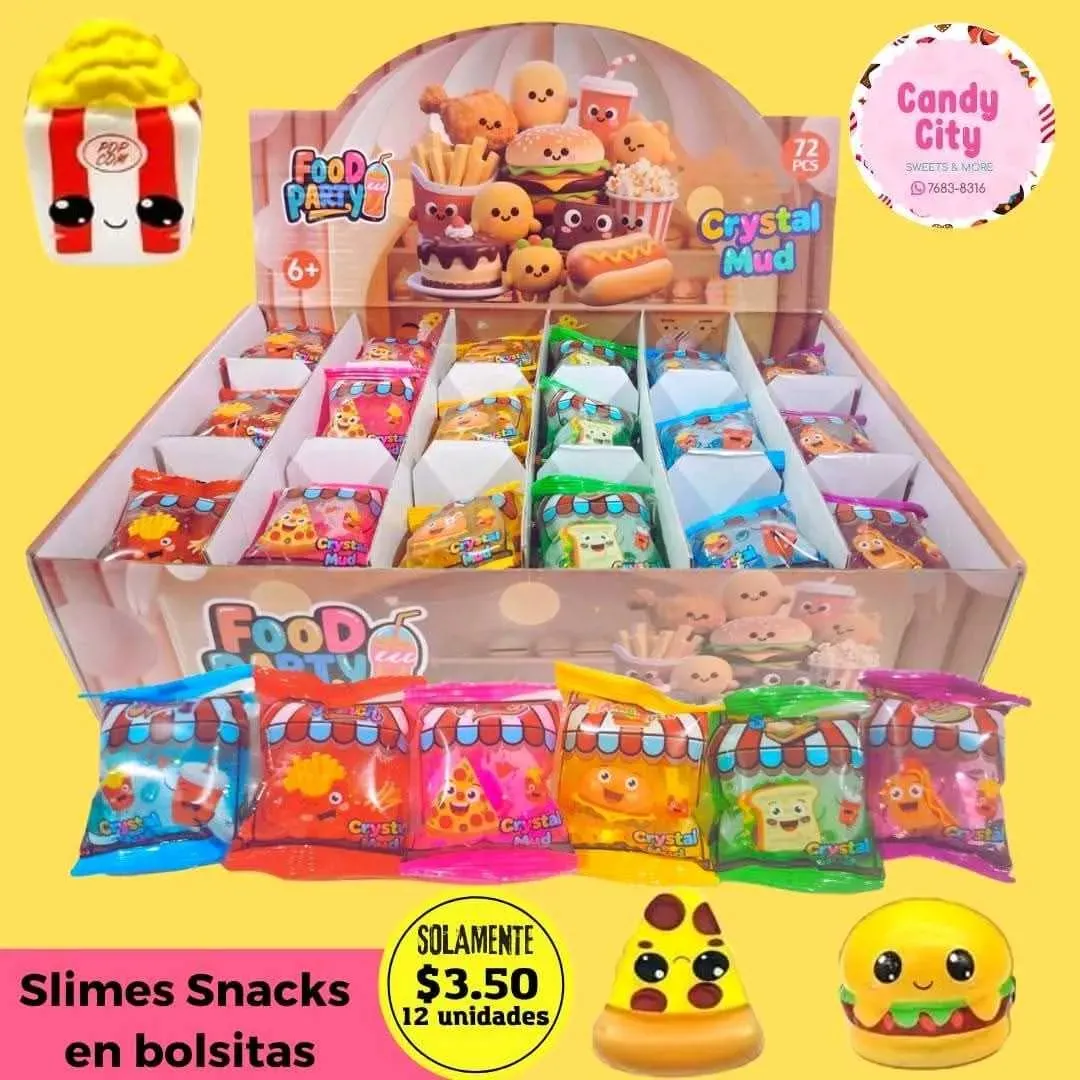 Slime Snacks en Bolsitas (12 piezas)