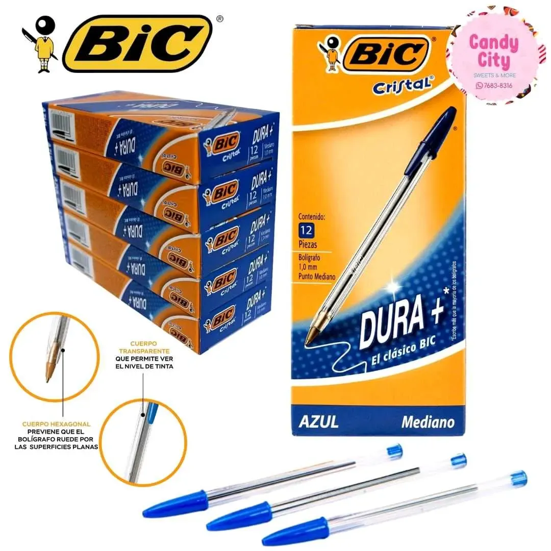 Lapicero Bic Azul (12 piezas)