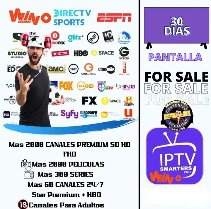 CUENTA DE IPTV+ WIN 1 MES