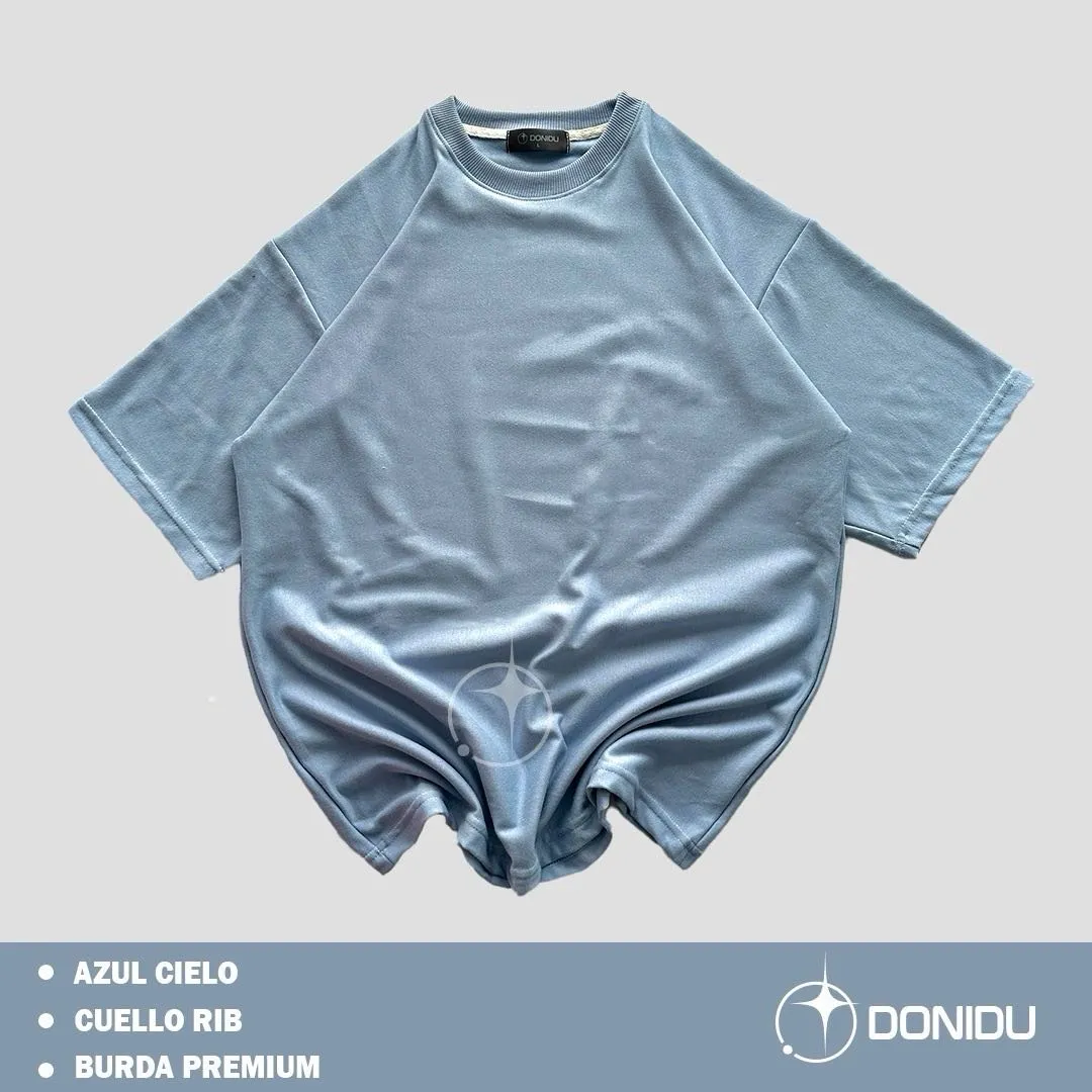 Camiseta OVERSIZE azul cielo 