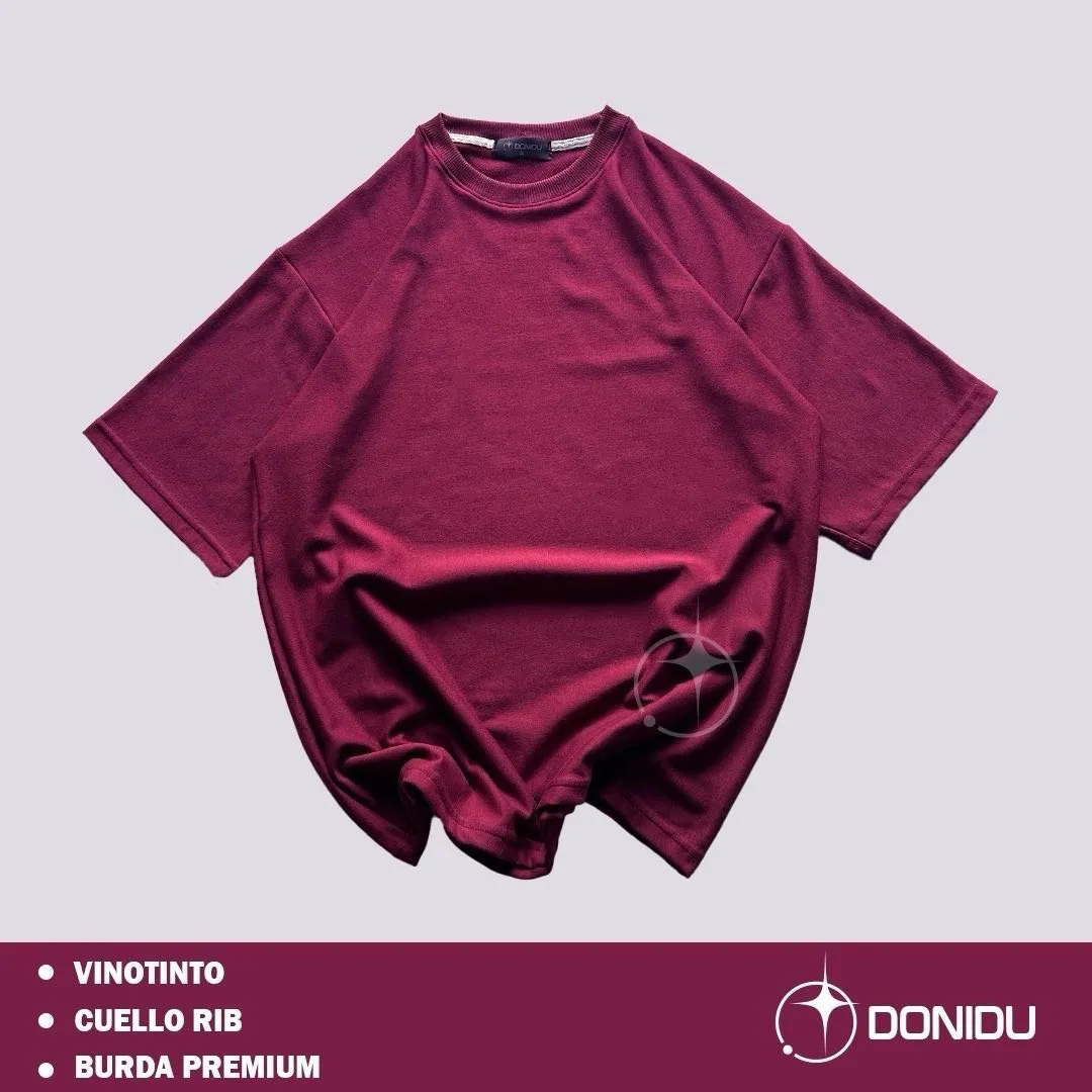 Camiseta OVERSIZE vino tinto 