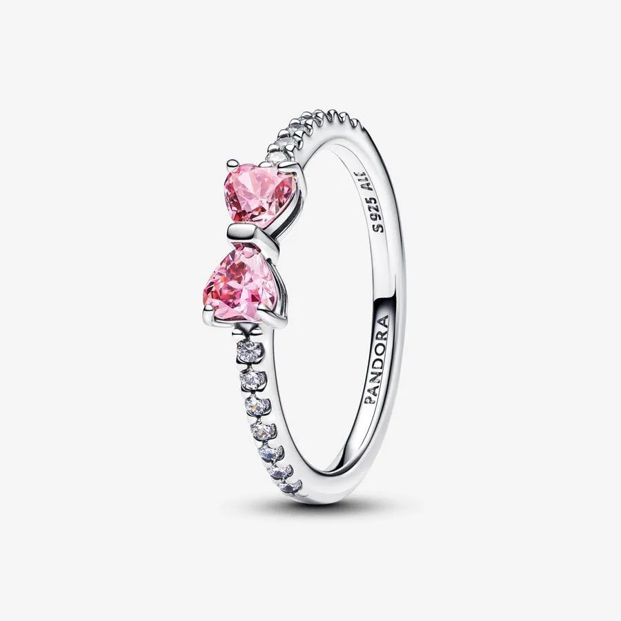 Anillo lazo rosa brillante ✨ 