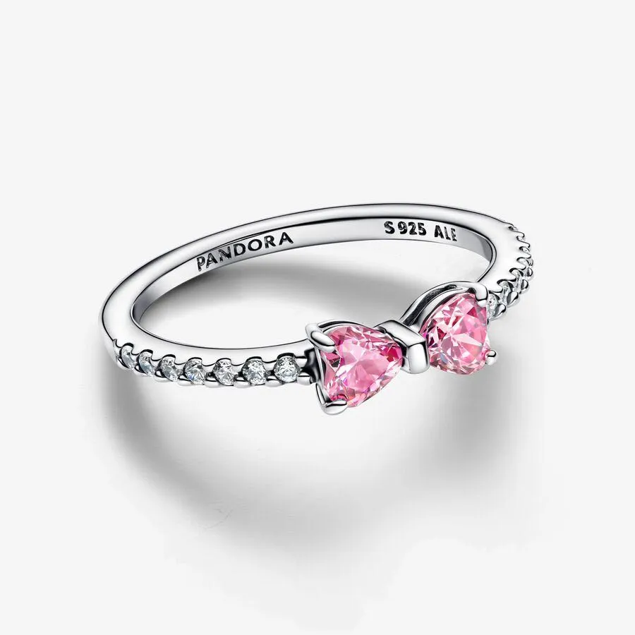 Anillo lazo rosa brillante ✨ 