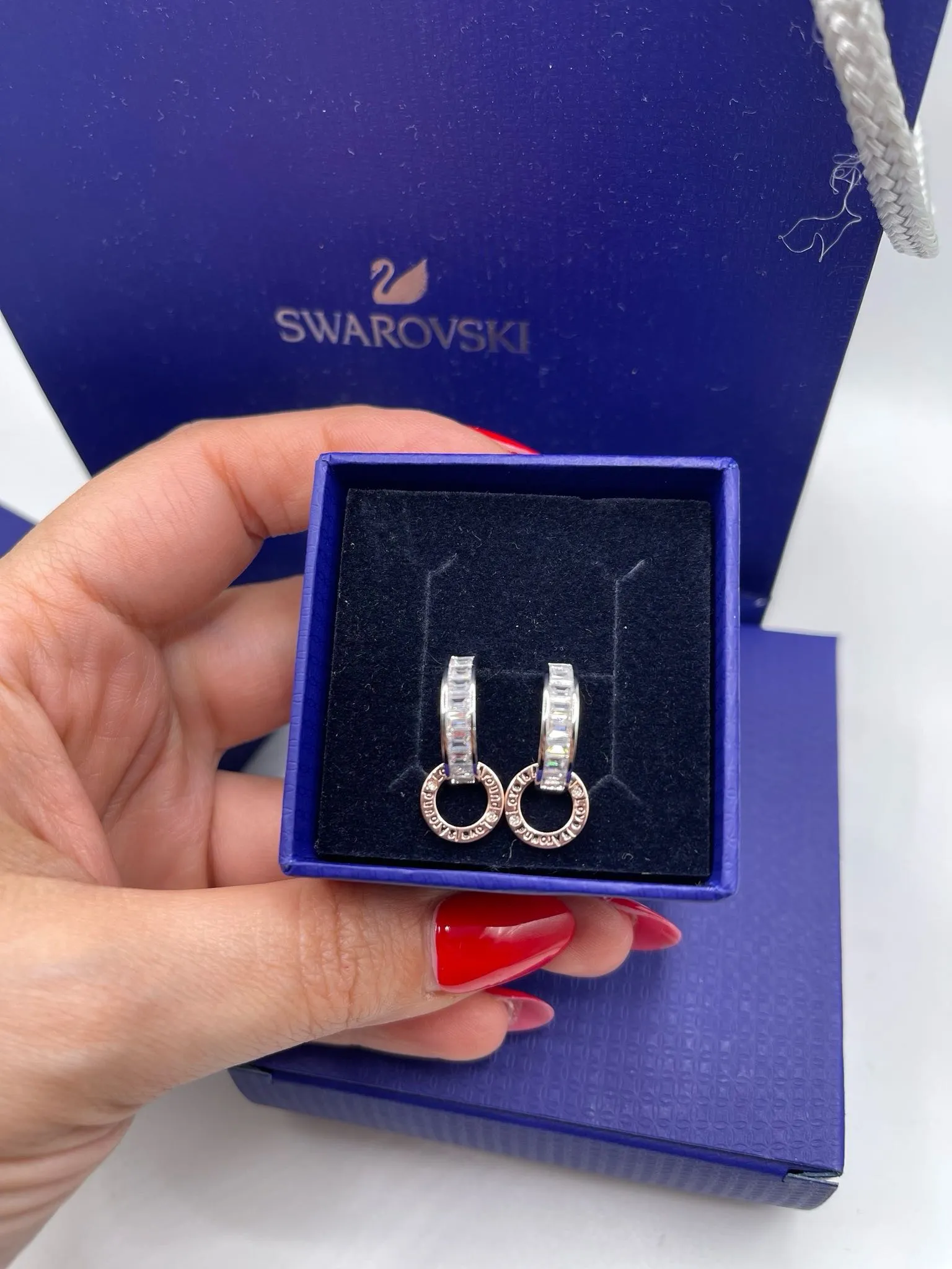 Aretes Swarovski 2 tonos 