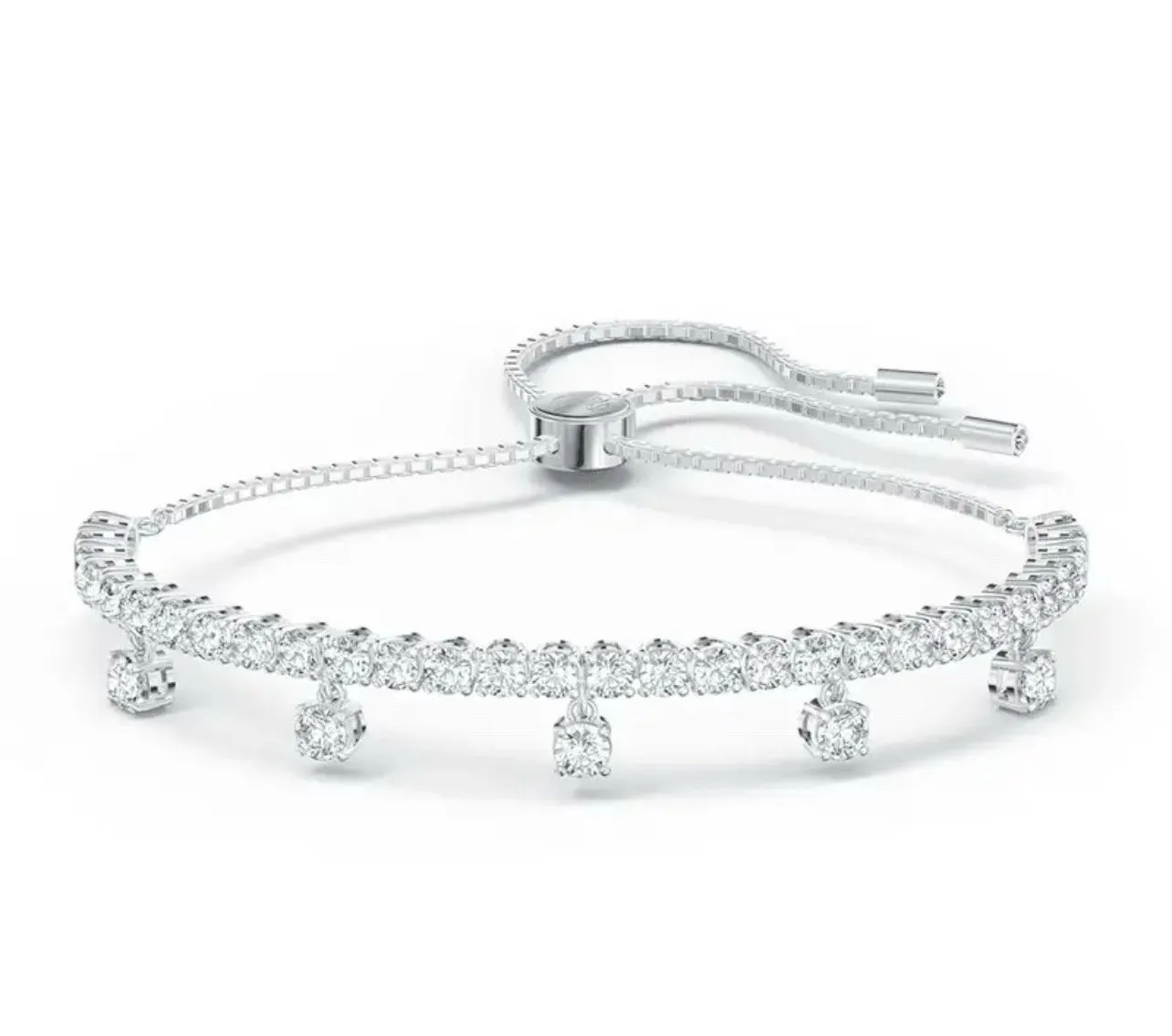 Pulsera Swarovski Matrix blanco , ajustable 