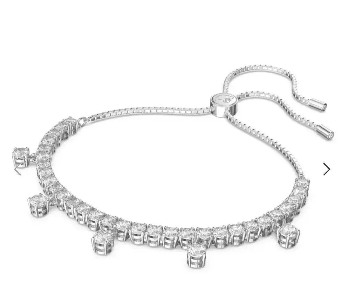 Pulsera Swarovski Matrix blanco , ajustable 